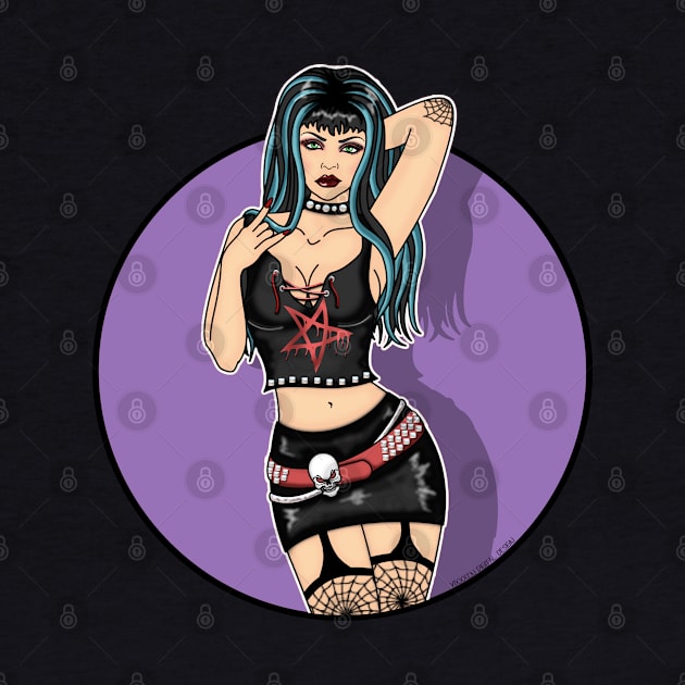 Satanic Sexy Pinup by VixxxenDigitalDesign